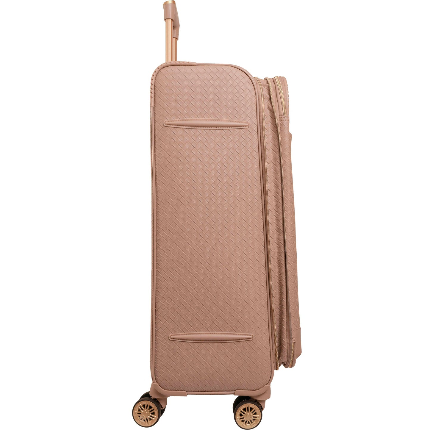 Ellen Tracy 3 PC Soft Sided Woven Faux Leather Luggage Set – 21", 29", 32" Expandable 8-Wheel Spinners