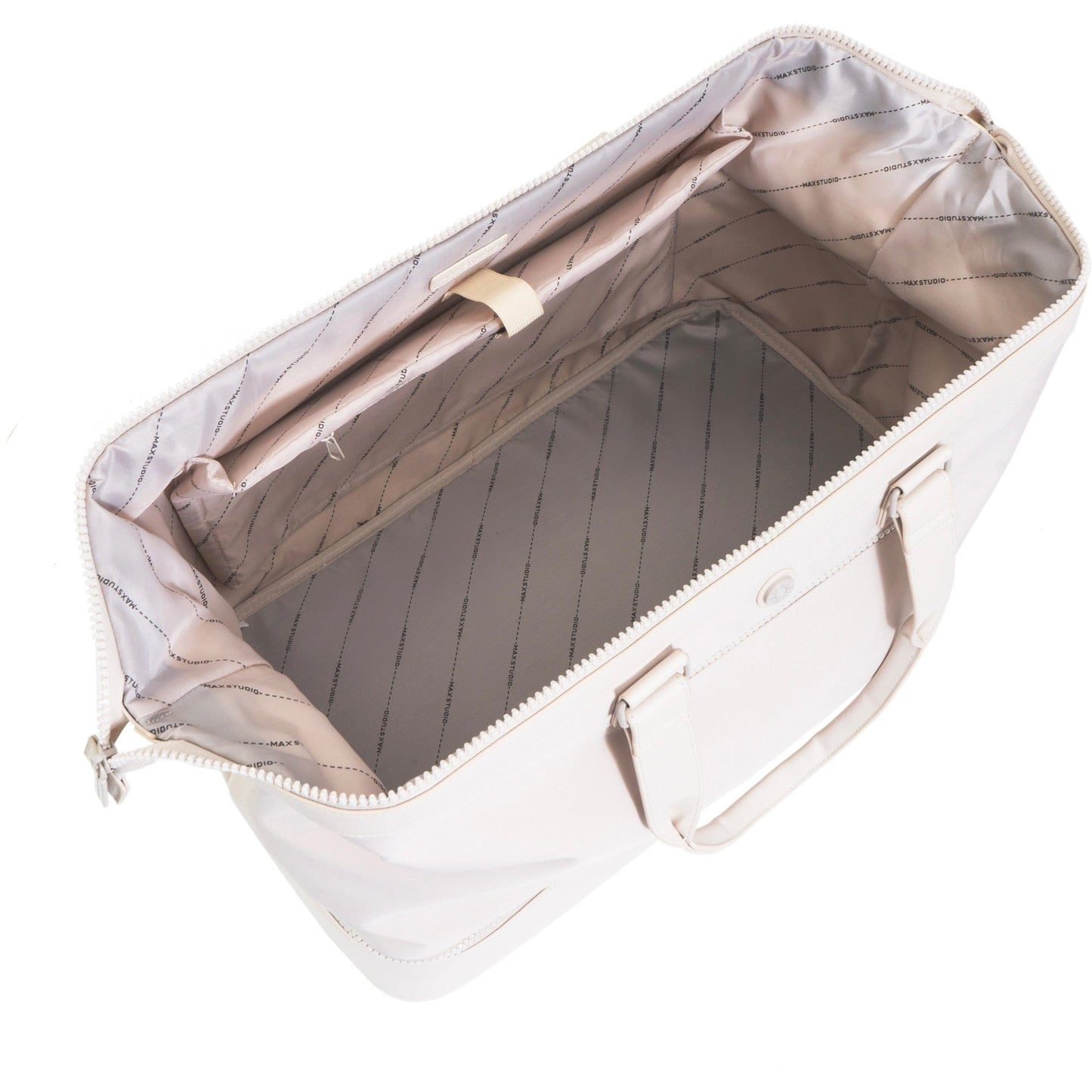 Max Studio Sport Nylon & Faux Leather Drop Bottom Duffel Bag