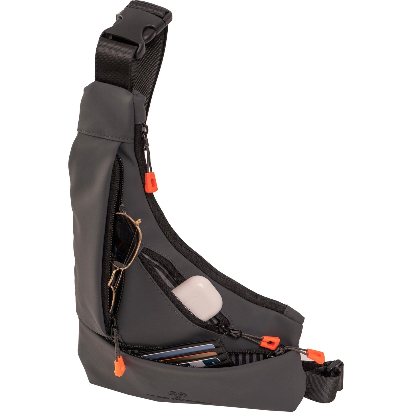 Jack Abrahams The Warren | 14-In Smooth Tarpaulin Crossbody Sling Bag