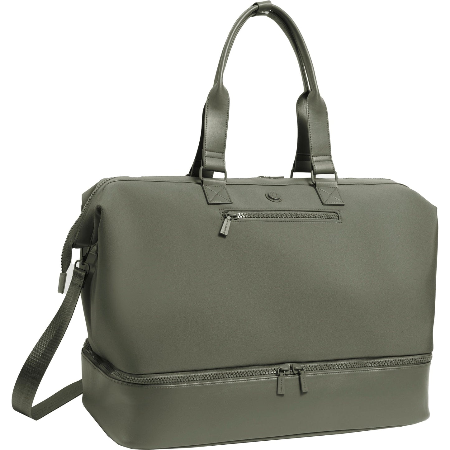 Max Studio Sport Nylon & Faux Leather Drop Bottom Duffel Bag