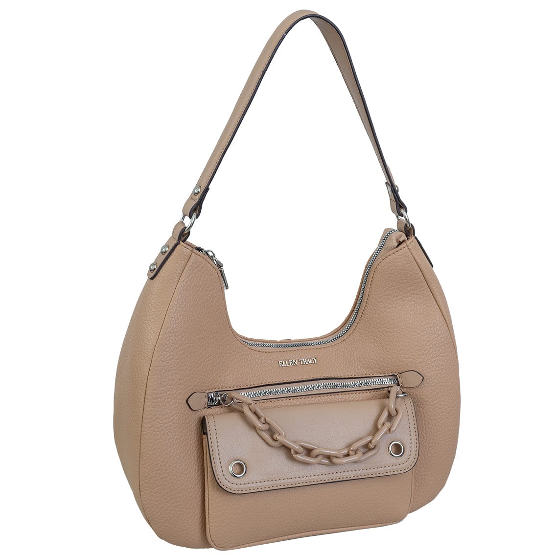 Ellen Tracy Resin Chain Hobo Shoulder Bag