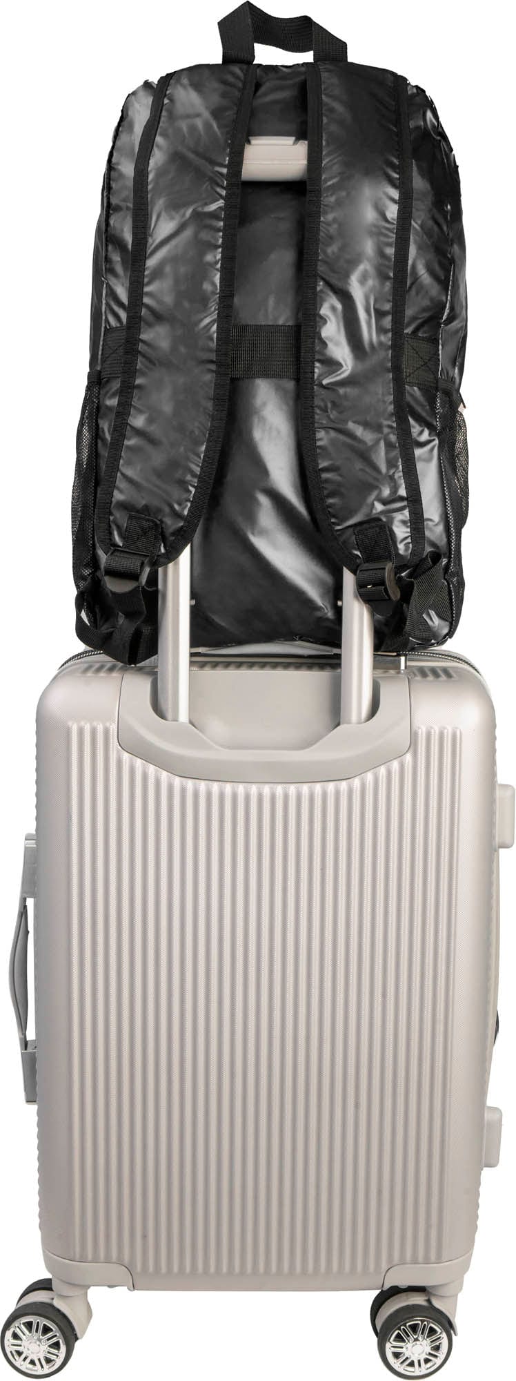 Boarding Pass Recycled Metallic Foldable & Packable Pouch Backpack