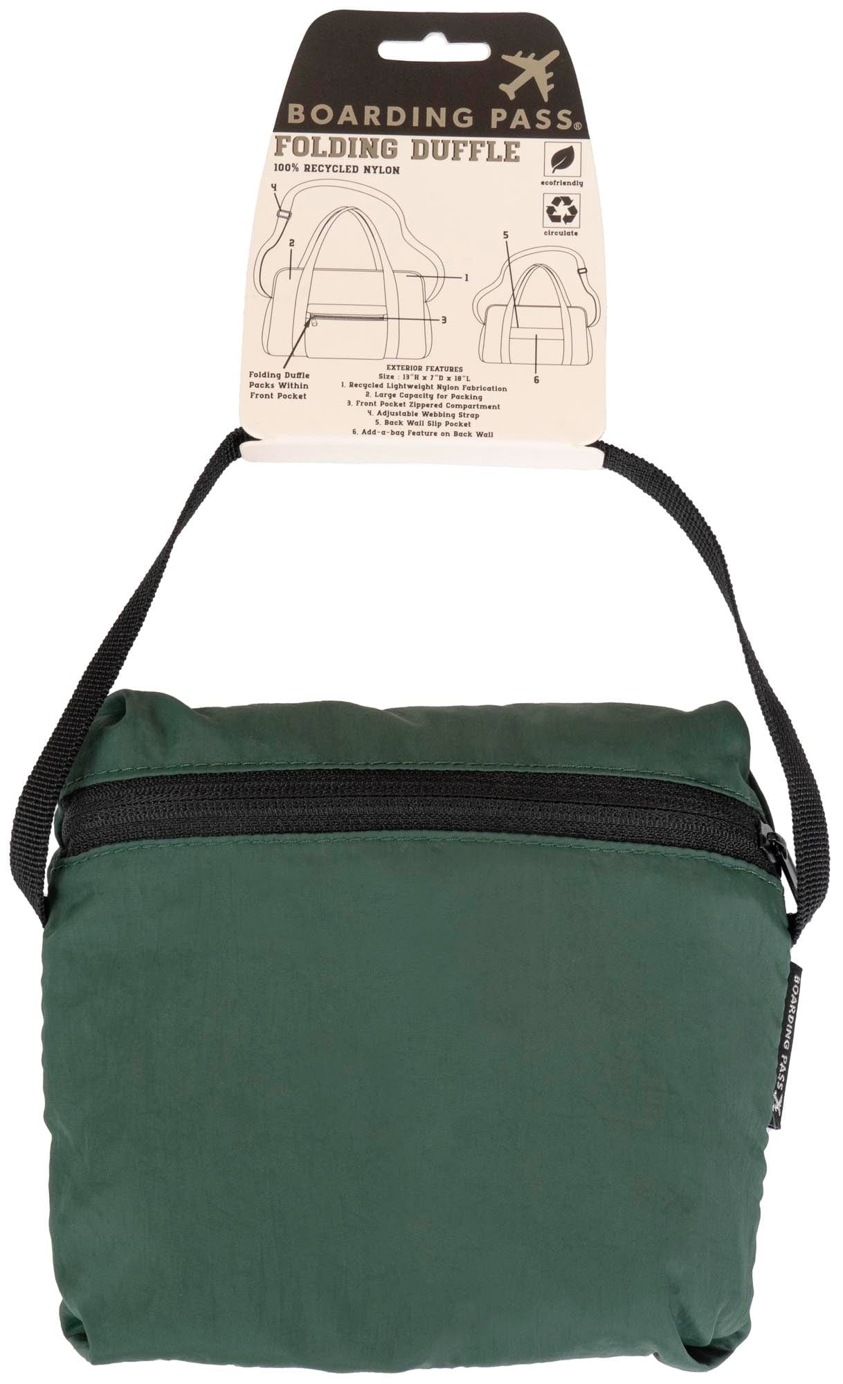 Boarding Pass Recycled Foldable & Packable Pouch Duffel Travel Bag