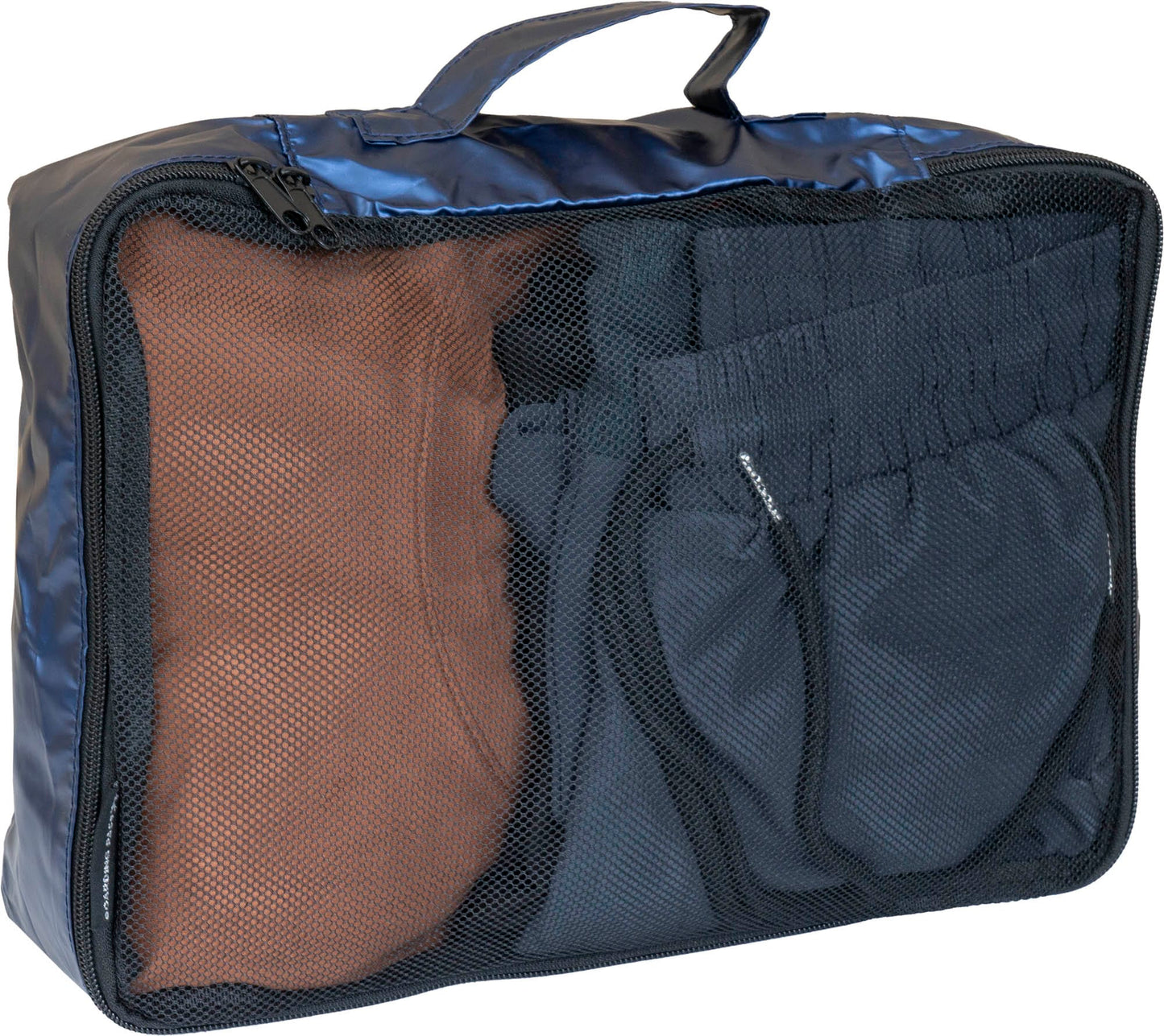 Boarding Pass Recycled Metallic Foldable & Packable Pouch Packing Cubes Set