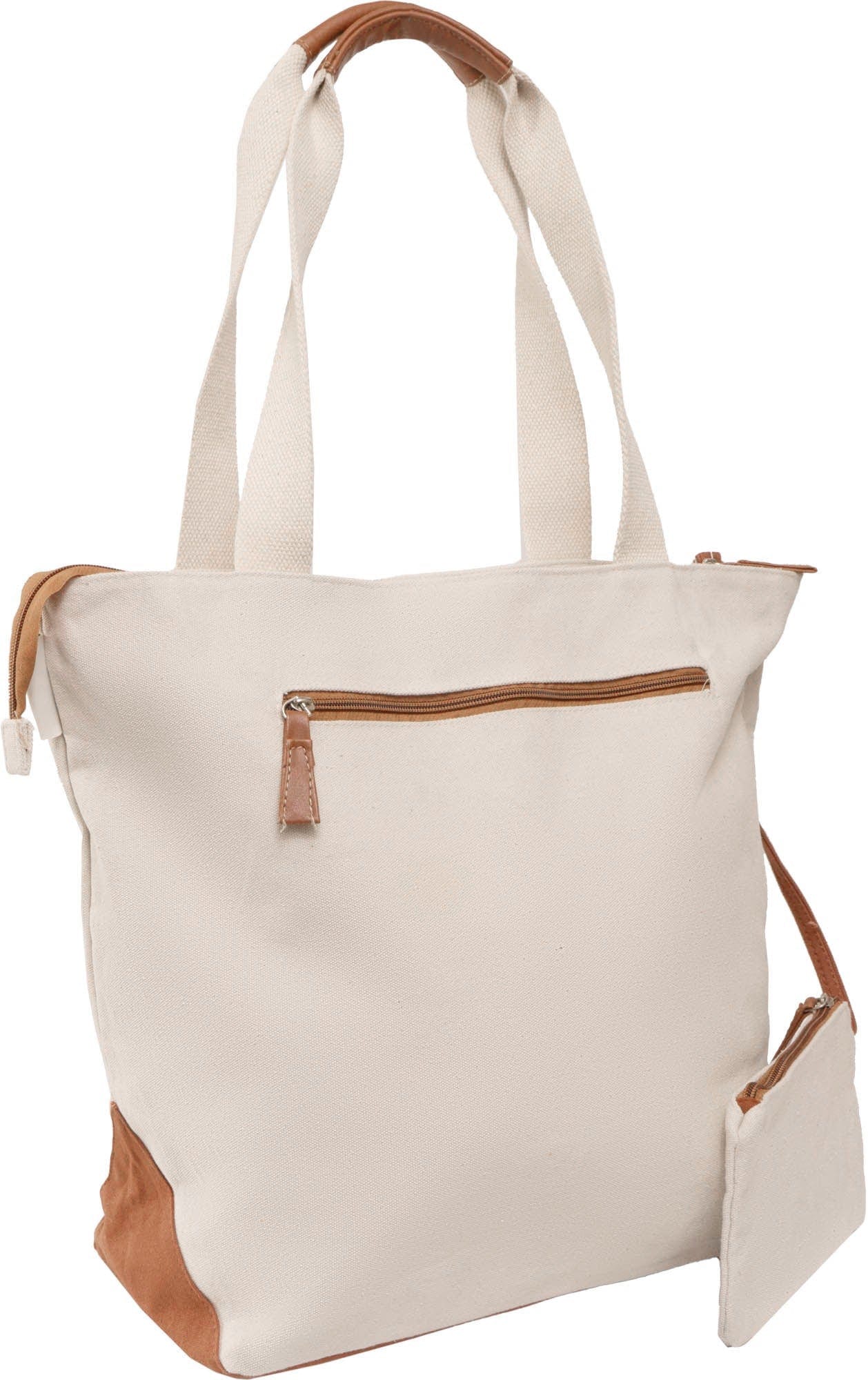 Magid Canvas Sketch Neutral Rainbow Tote With Pouch