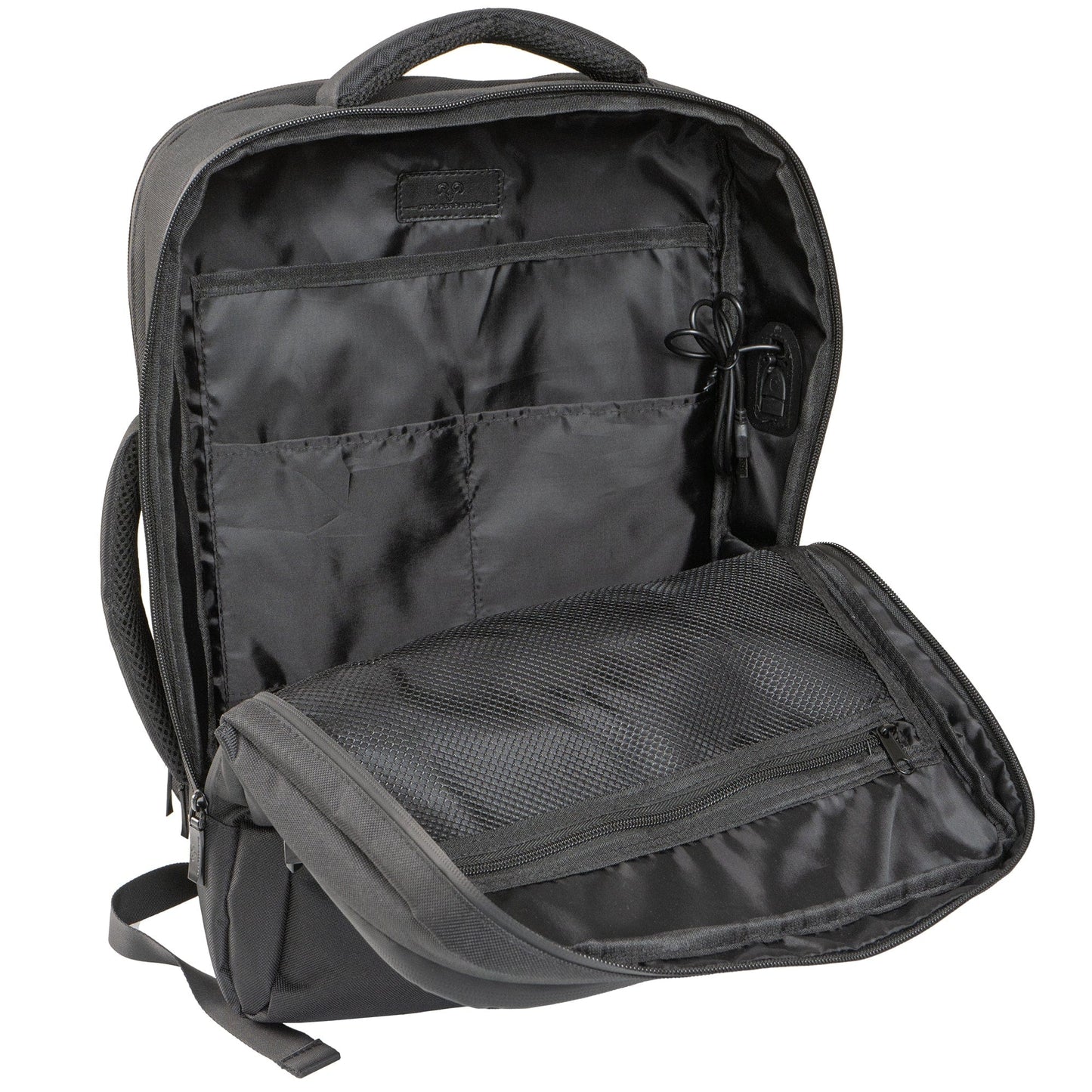 Jack Abrahams The Bristol Twill Nylon 19-In Convertible Travel Backpack