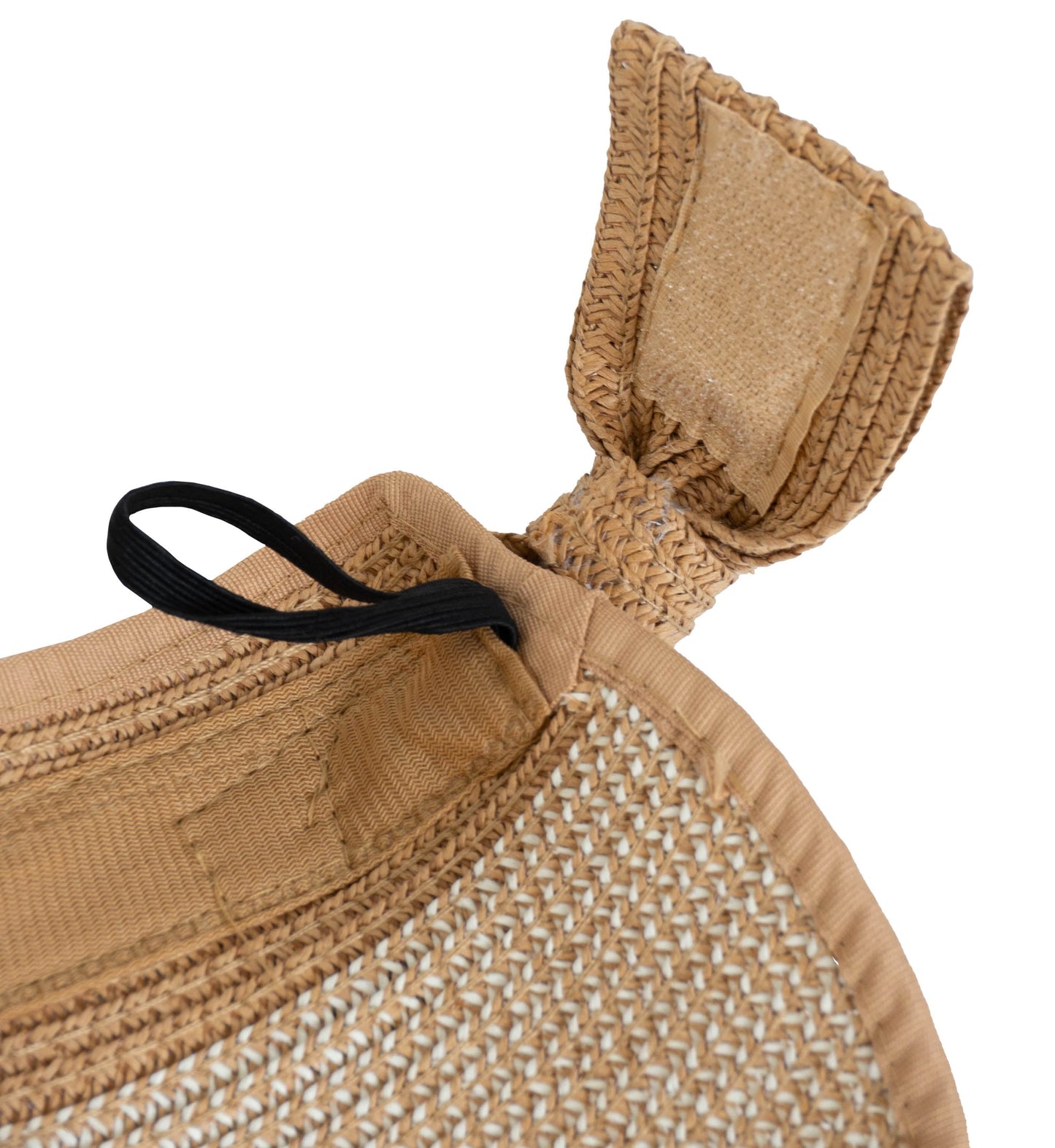 Magid Straw Two Tone Color Block Roll Up Visor