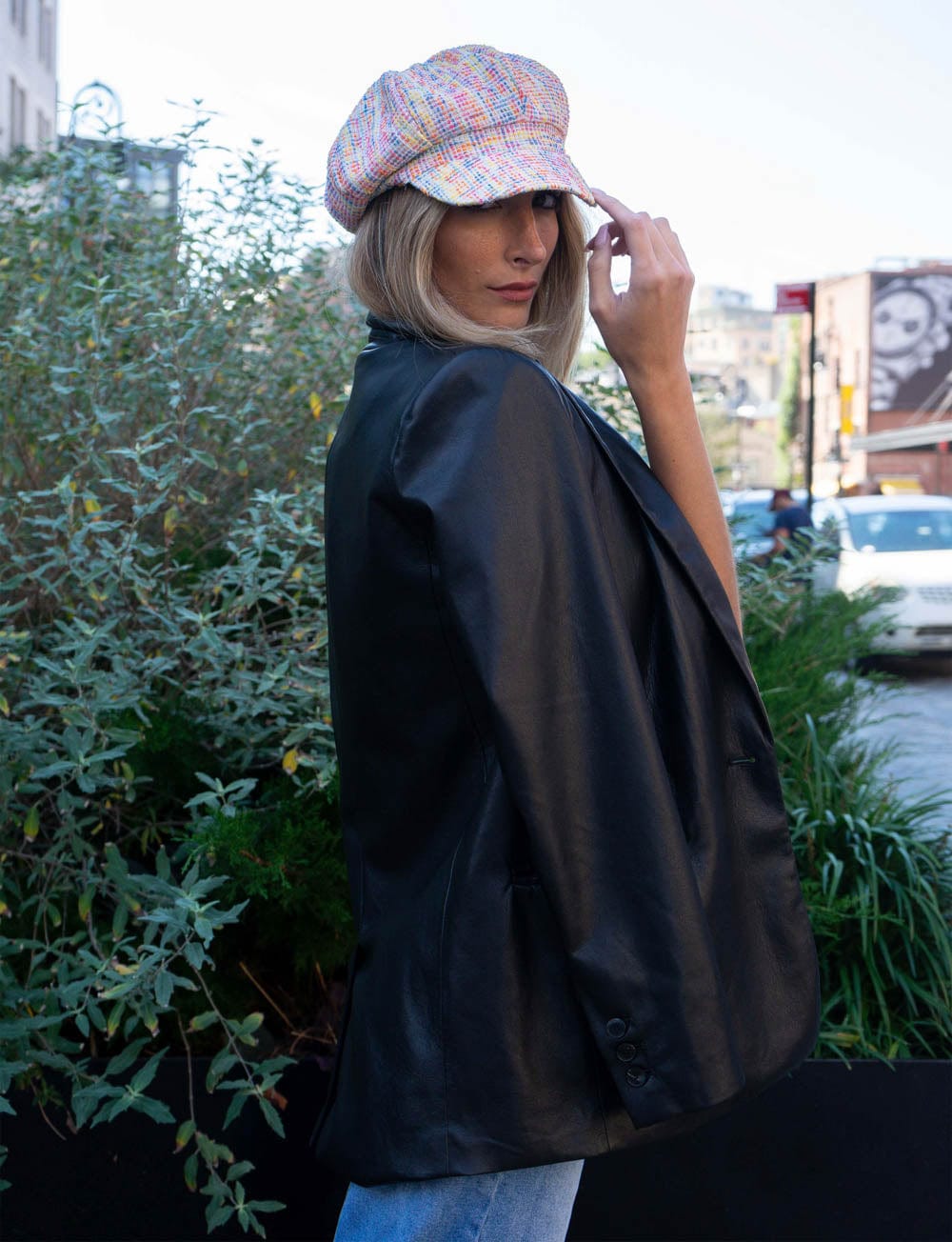 Magid Multi Color Tweed Newsboy Cabby Cap