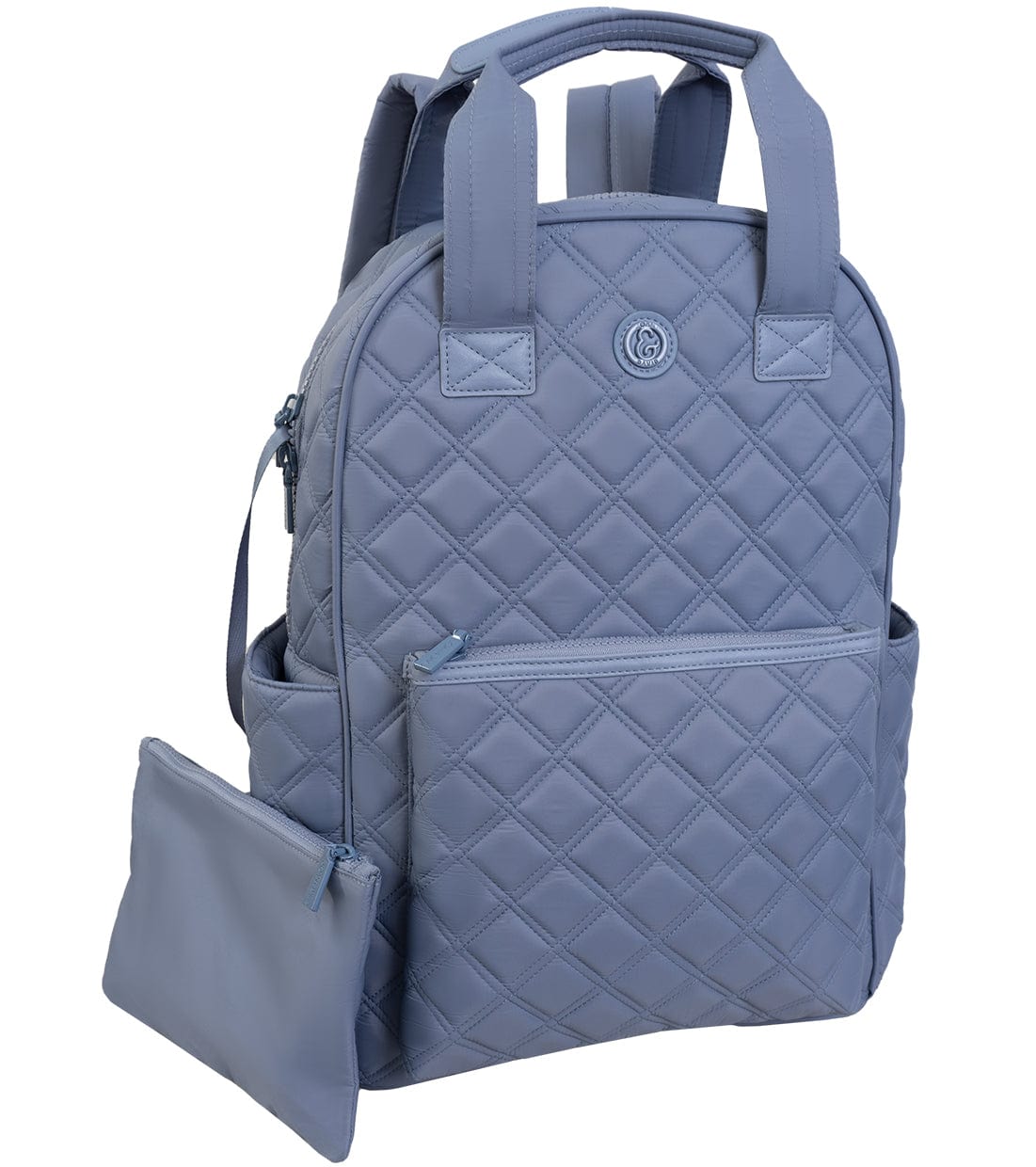 Joan & David Diamond Quilted Puffer Nylon Workbook Backpack