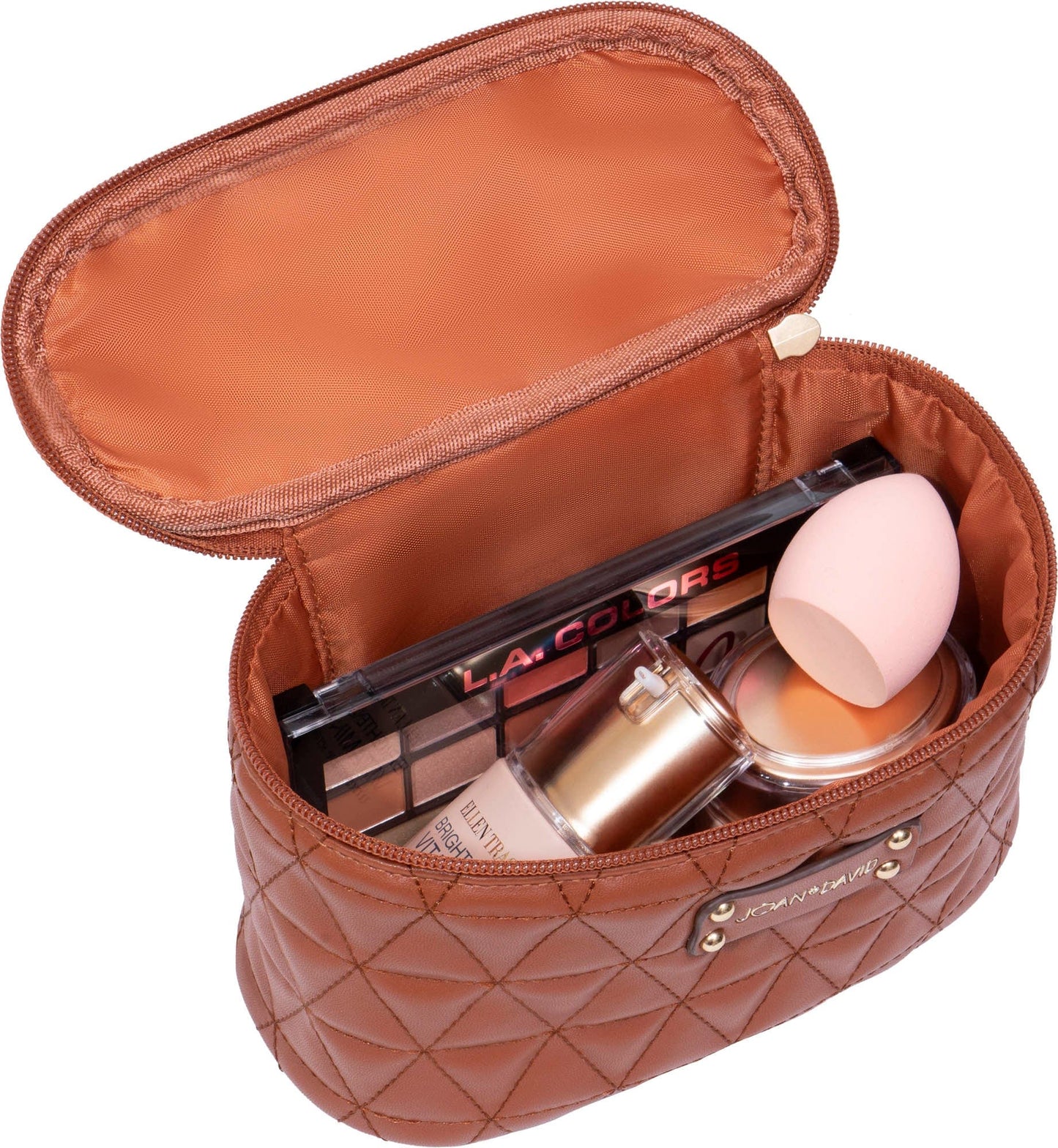 Joan & David The Triangle Quilted 4 Piece Cosmetic Bag Set