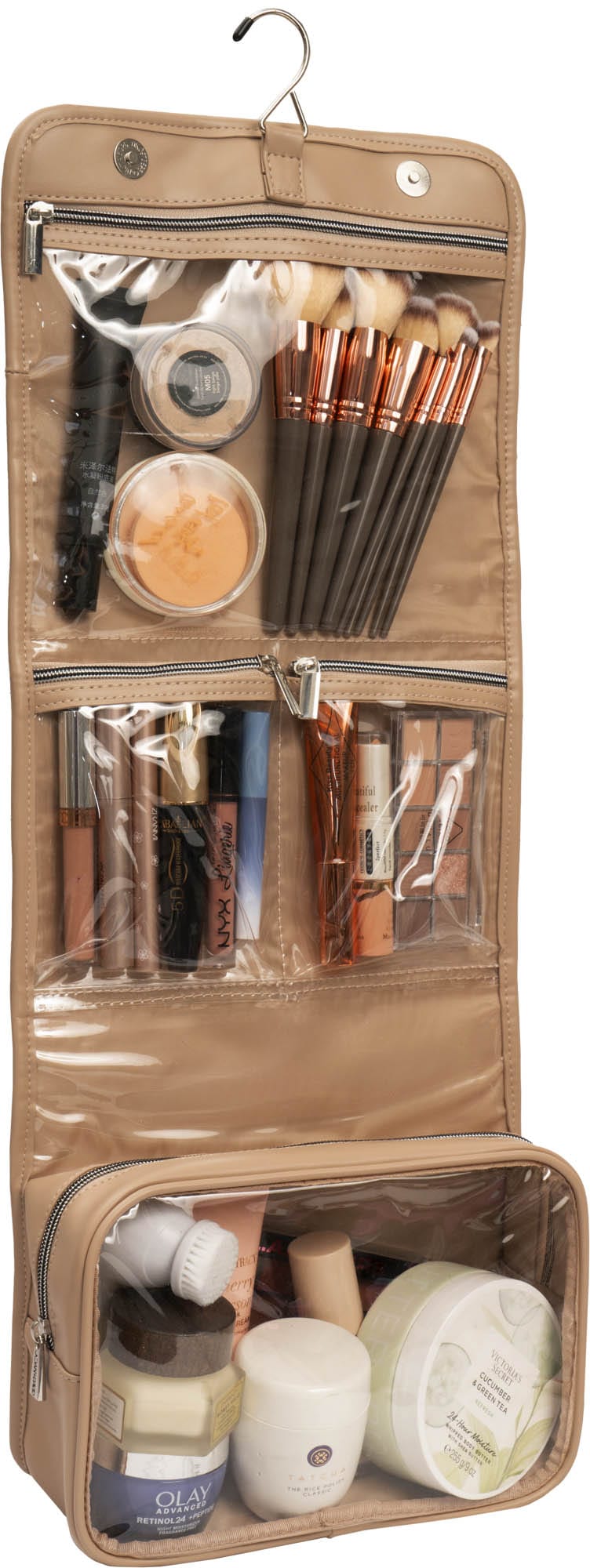 Joan & David The Teardrop Quilted Roll Hanging Toiletry Bag