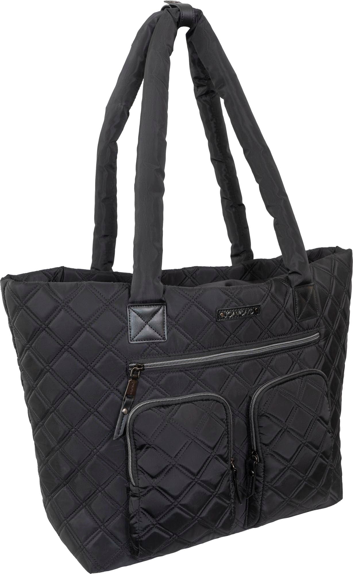 Joan & David Diamond Quilted Nylon Tote
