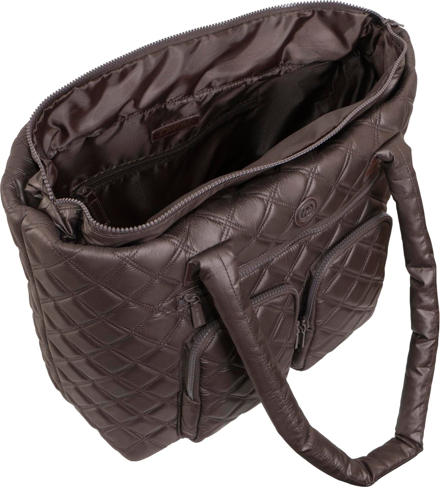 Joan & David Diamond Quilted Parachute Nylon Travel Tote