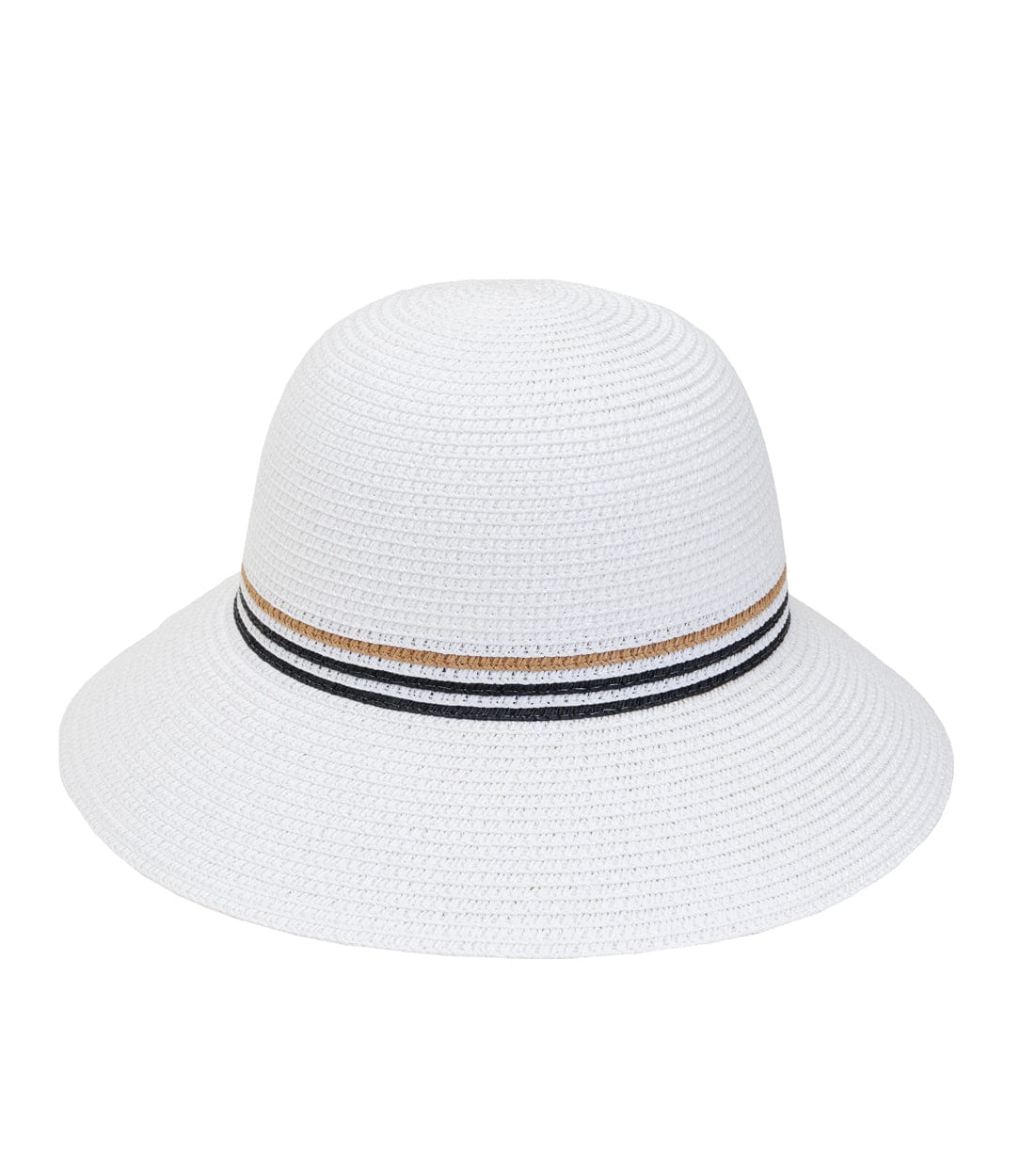 Max Studio Striped Straw Bucket Hat