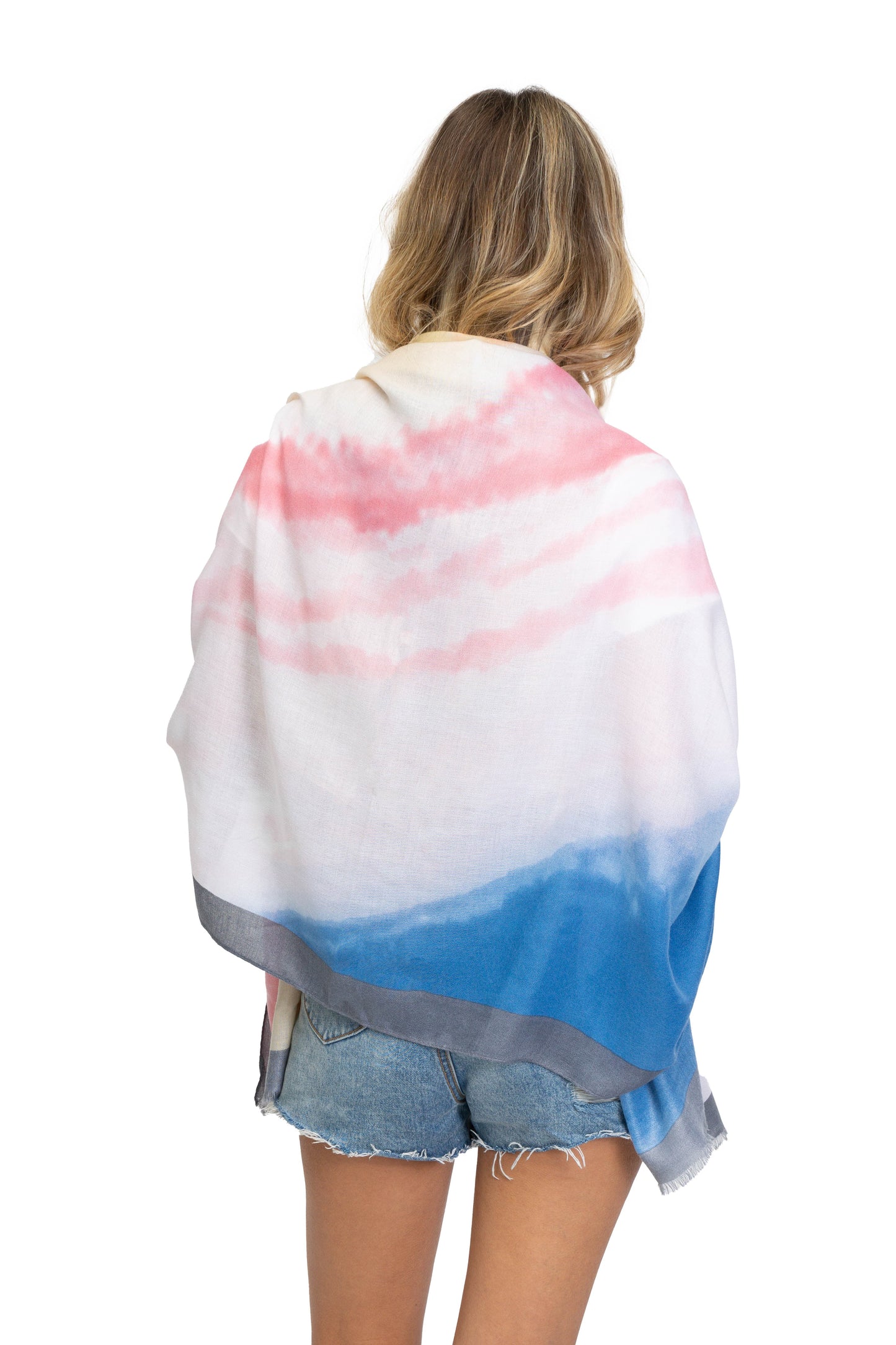 Jessica McClintock Lightweight All-Over Tie-Dye Print Shawl