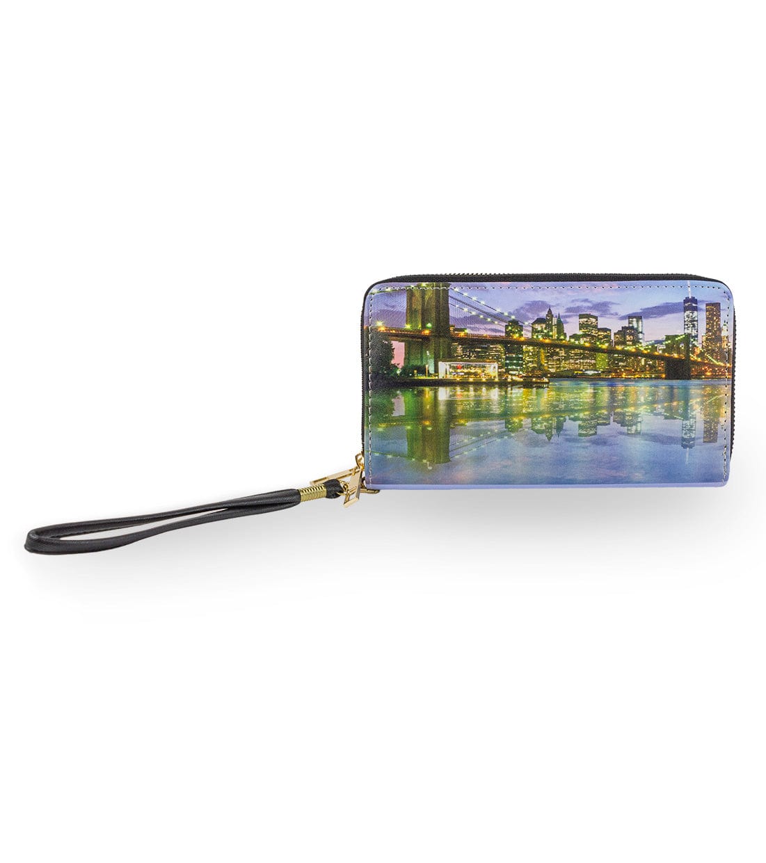 Rebecca & Rifka New York City Skyline Print Zip Wristlet Wallet