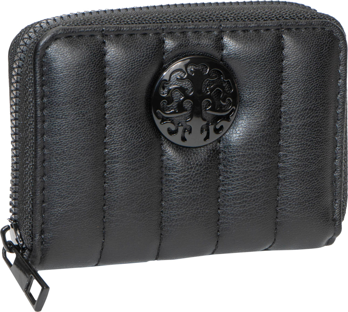 Rebecca & Rifka Smooth Tubular Quilt Medallion Zip Accordian Wallet