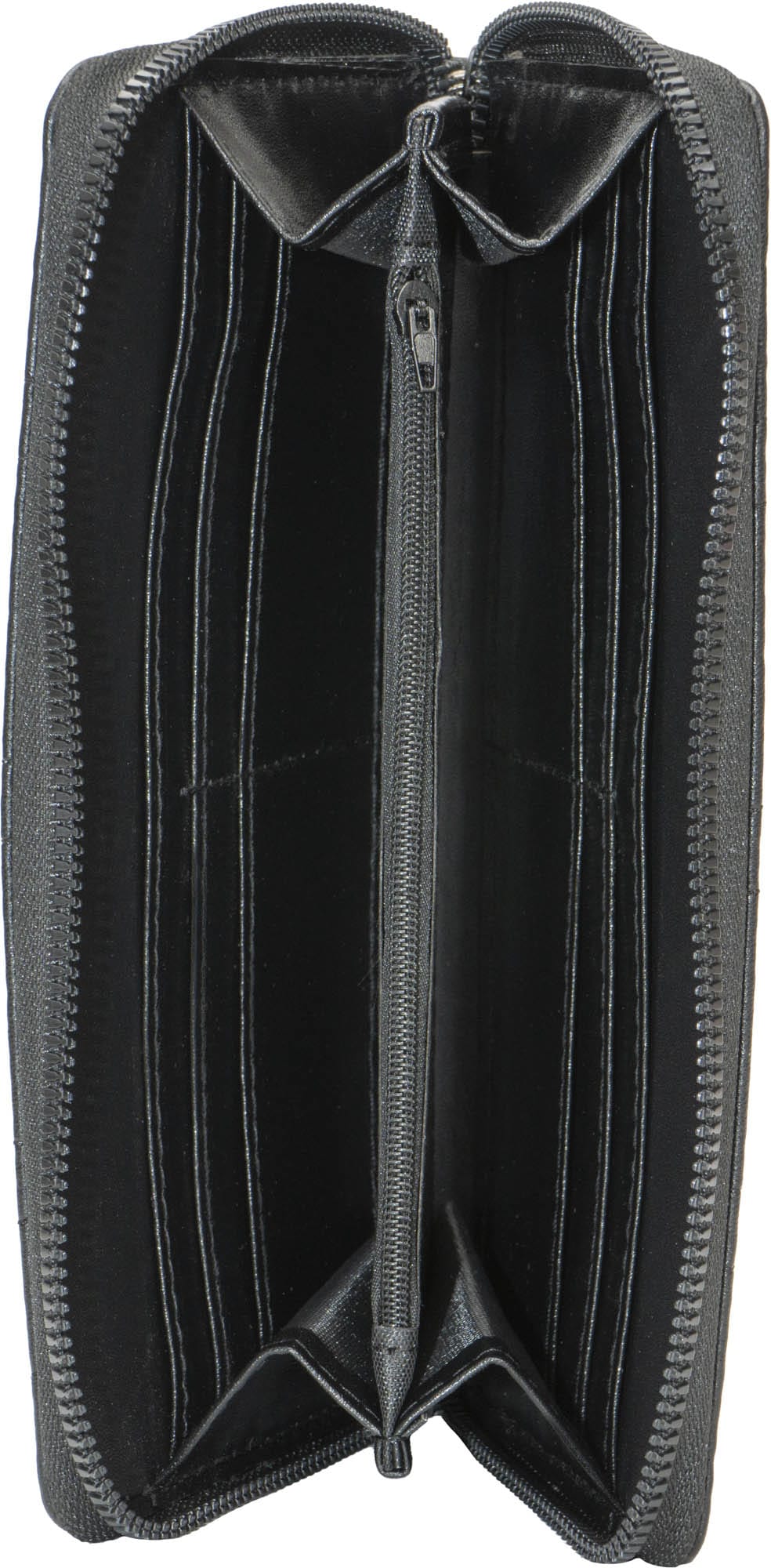 Rebecca & Rifka Smooth Basket Weave Quilt Medallion Zip Wristlet Wallet