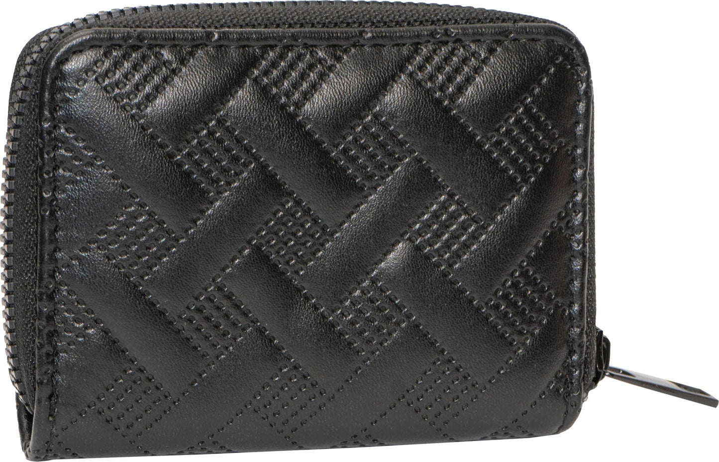 Rebecca & Rifka Smooth Basket Weave Quilt Medallion Zip Accordian Wallet