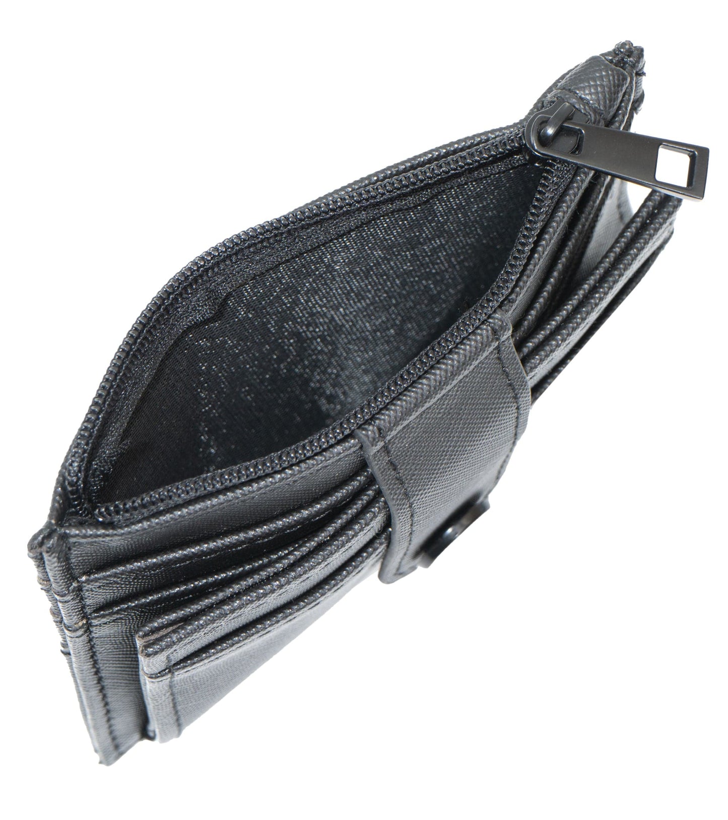 Rebecca & Rifka Saffiano Emblem Snap ID Card Holder