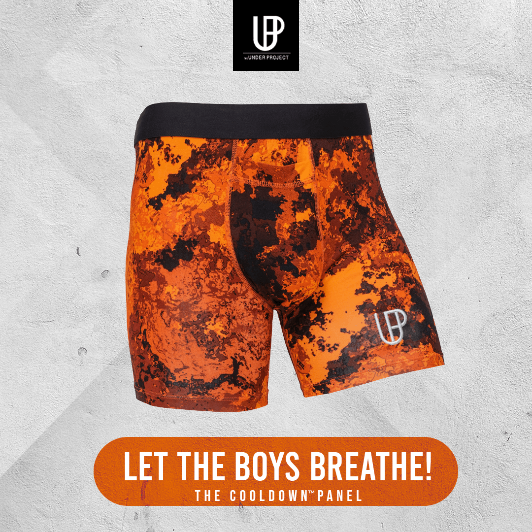 Veil Camo x UP Boxers Hellfire Orange Camo Print Modal Boxer Brief