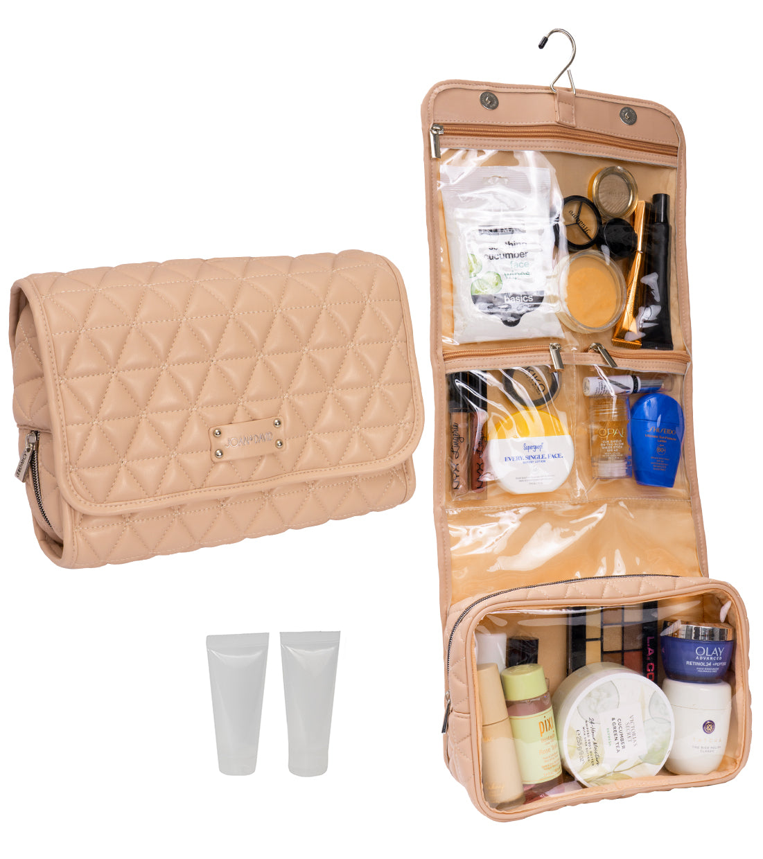 Joan & David The Triangle Quilted Roll Hanging Toiletry Bag