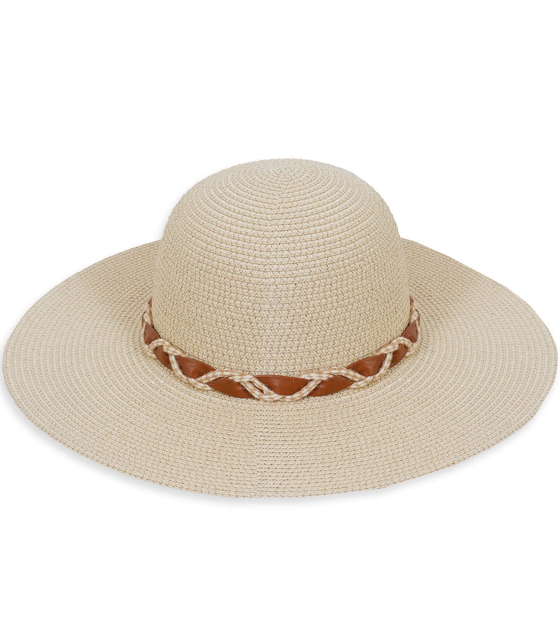 Max Studio Braided Straw Floppy Hat