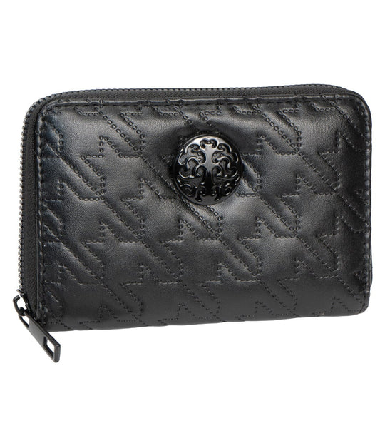Rebecca & Rifka Smooth Houndstooth Quilt Medallion Zip Indexer Wallet