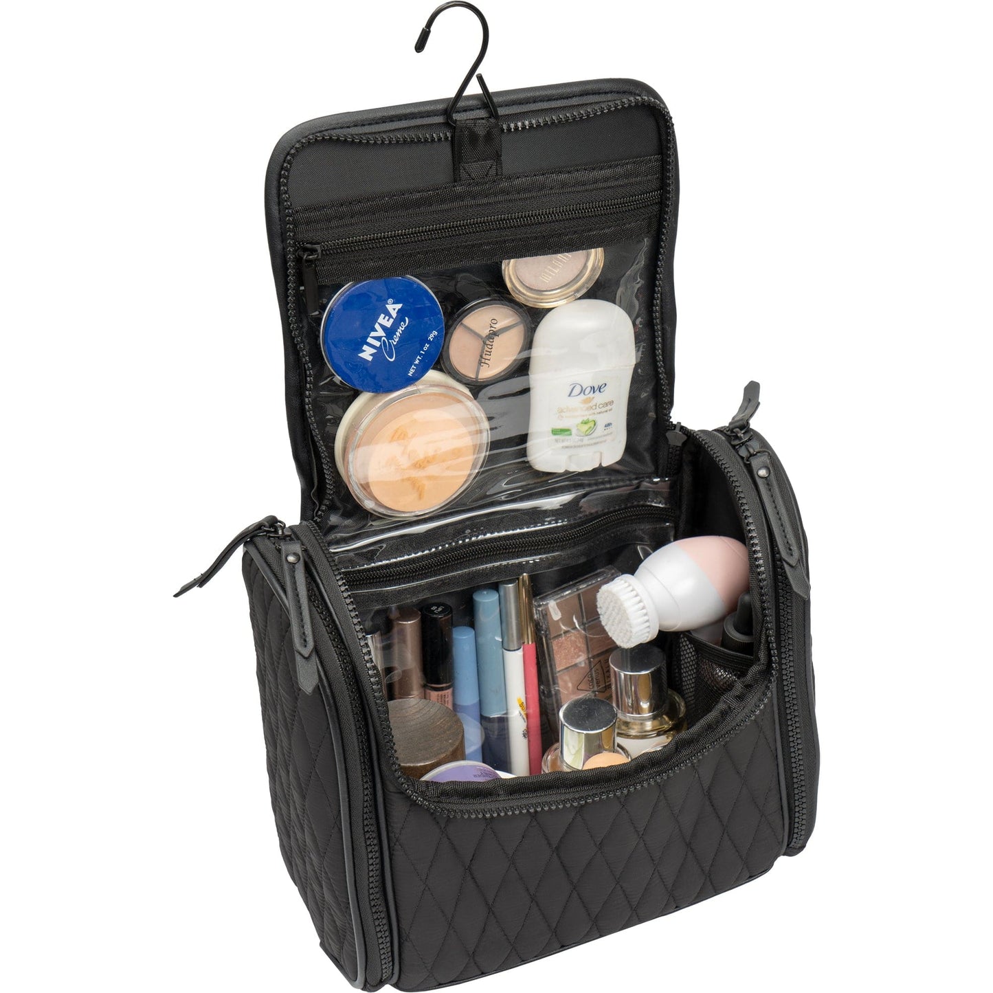 Max Studio Diamond Quilted Nylon Hanging Toiletry Bag