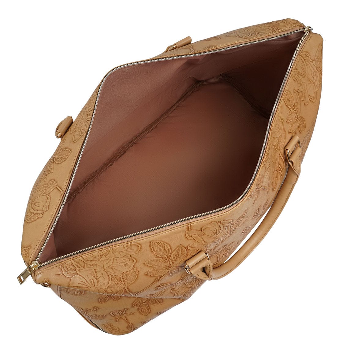 Ellen Tracy 20 Inch Floral Embossed Drop Bottom Duffel