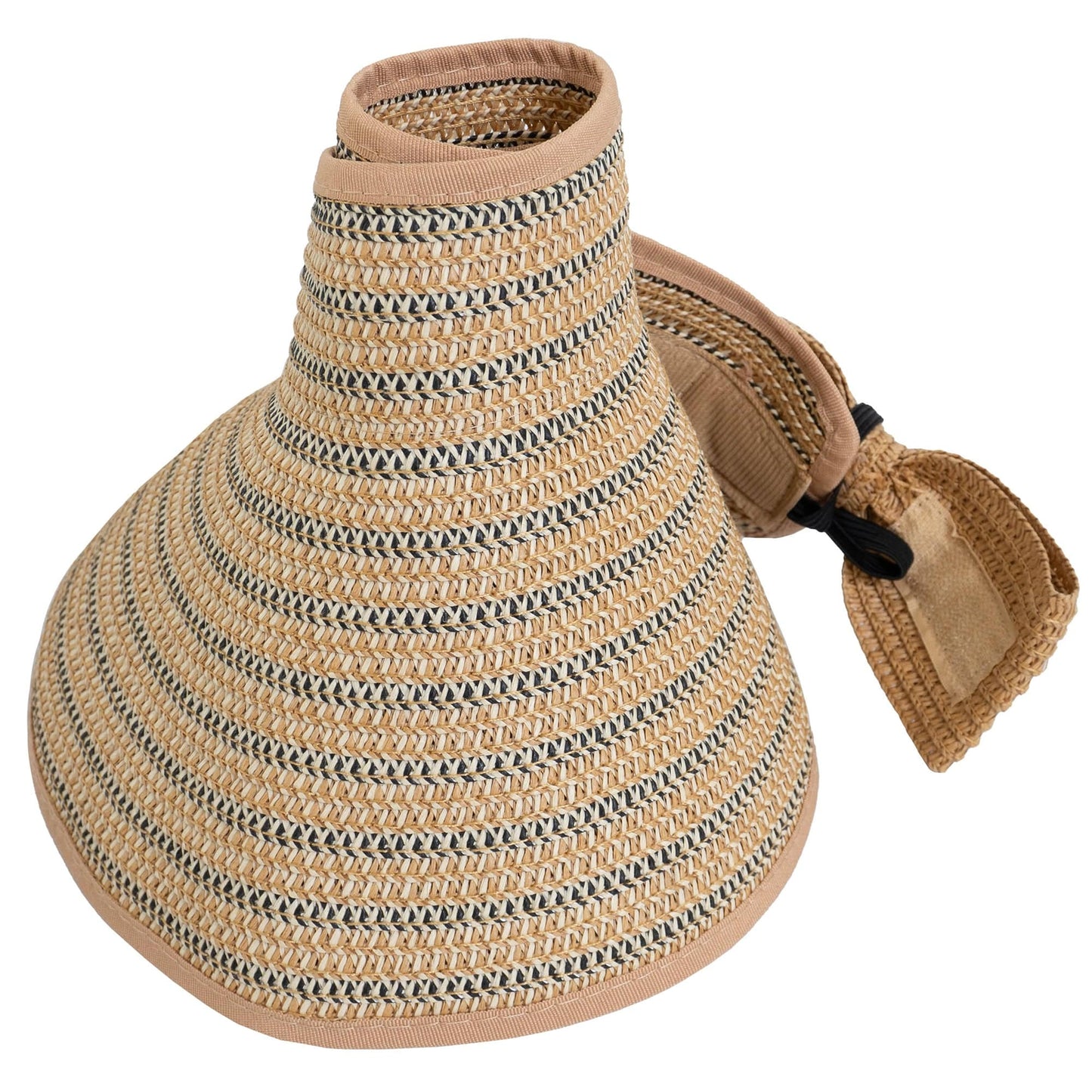 Magid Two Tone Straw  Fold Up Roll Up Visor