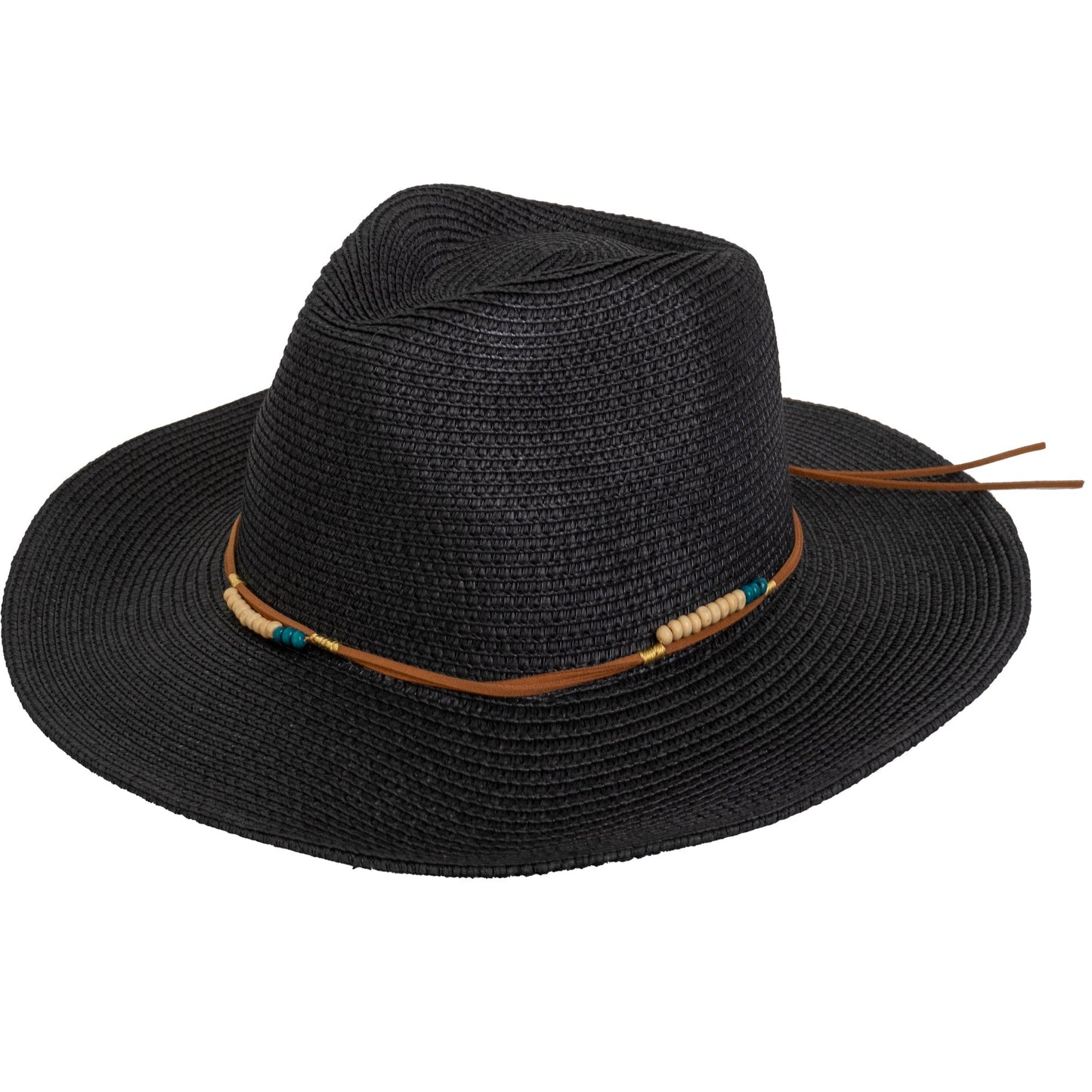 Magid Beaded Macrame Cowboy Straw Hat