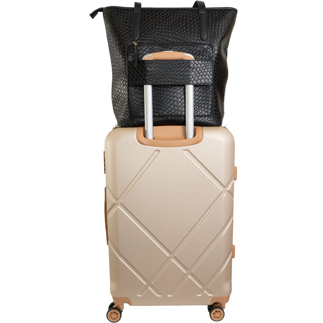 Ellen Tracy 18 Inch Croco Large Travel Workbook Tote Bag