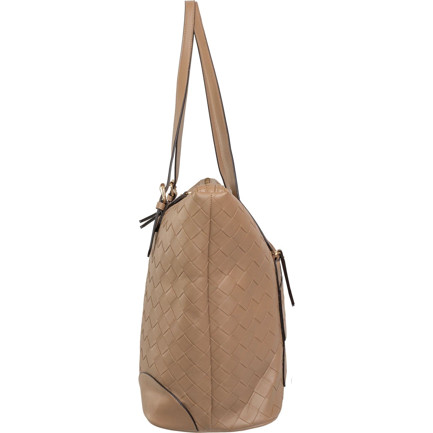 Ellen Tracy 20 Inch Basket Weave Quilted Nylon Large Travel Workbook Tote Bag