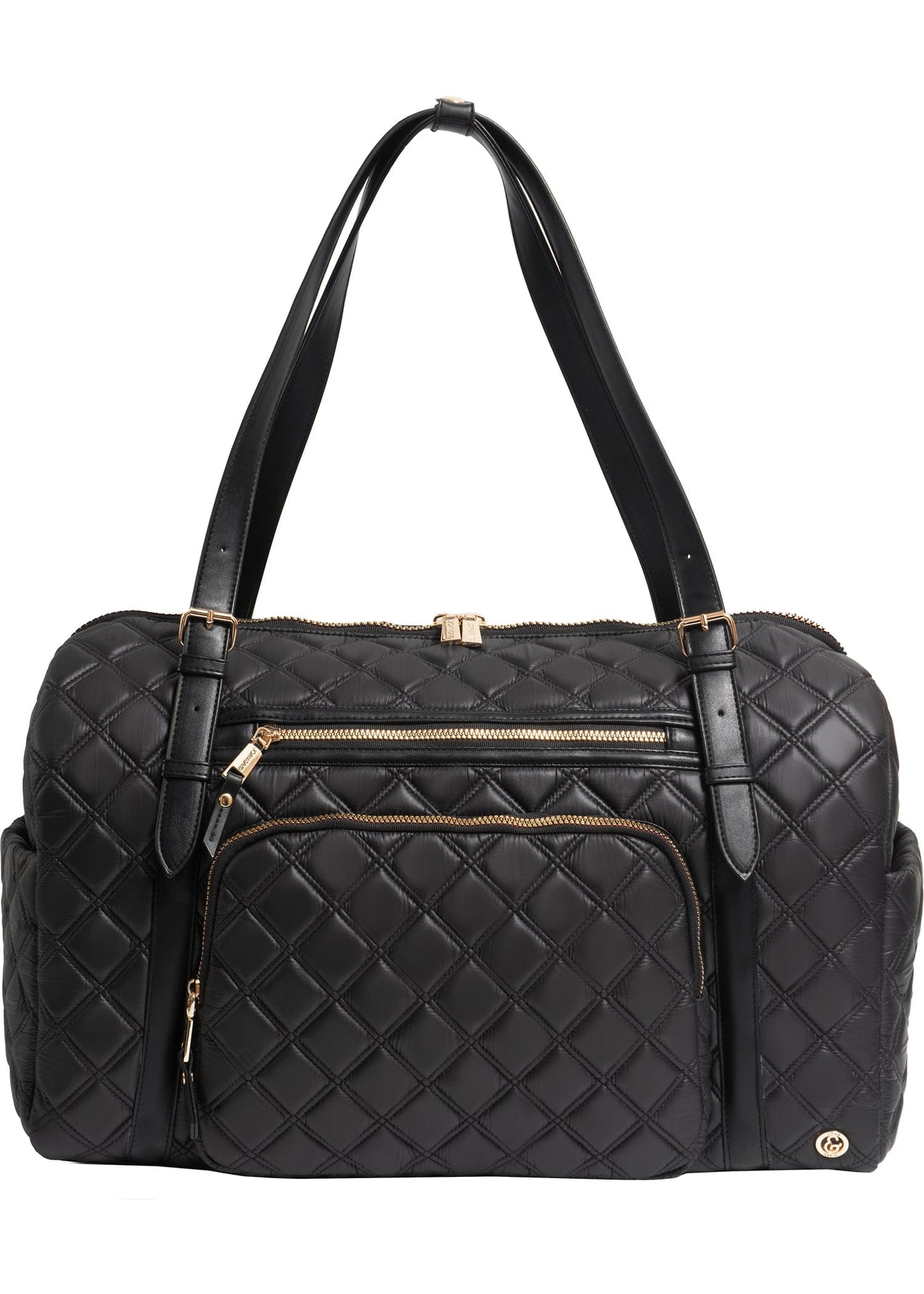 Joan & David The Sloane Diamond Quilted Weekender Duffle Bag
