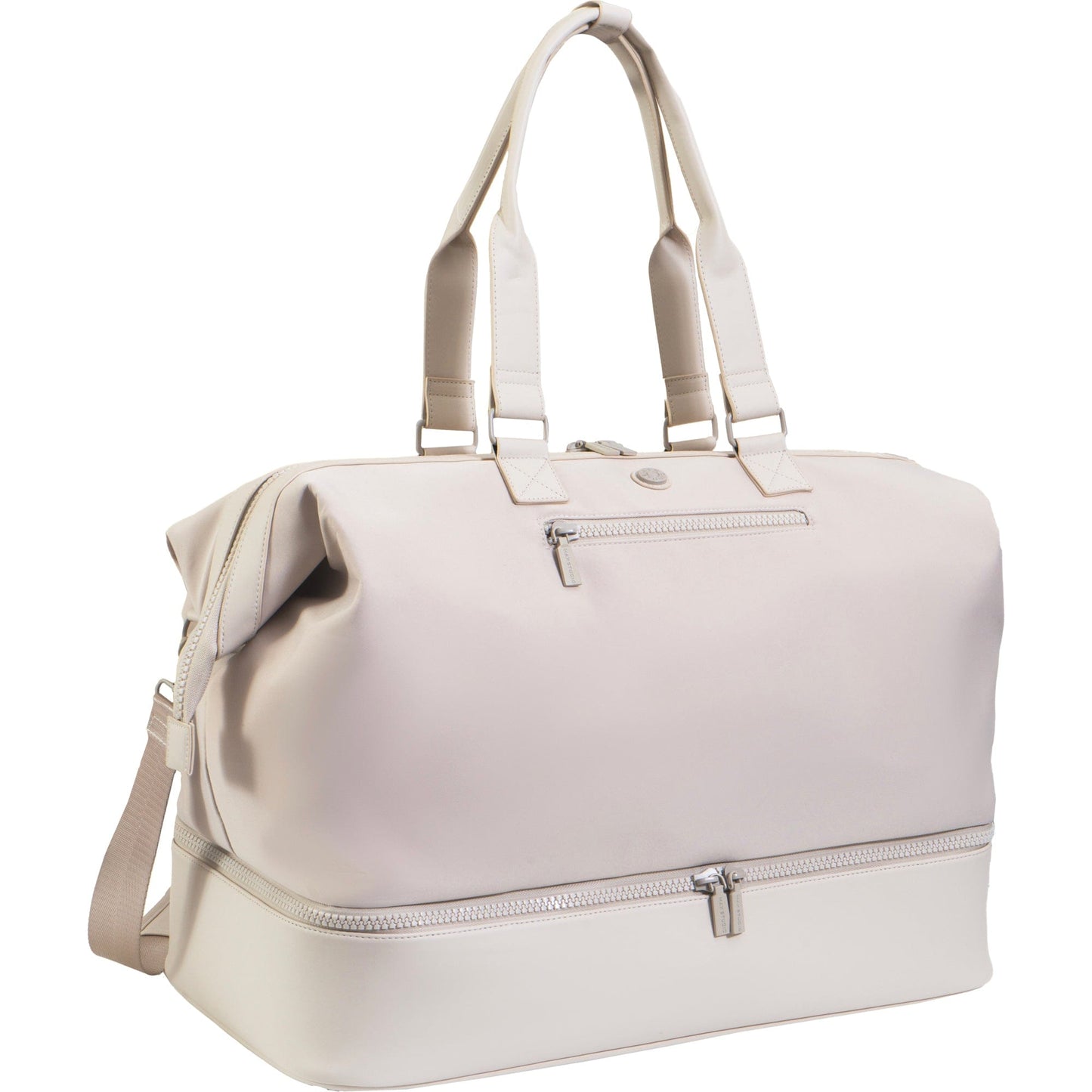 Max Studio Sport Nylon & Faux Leather Drop Bottom Duffel Bag