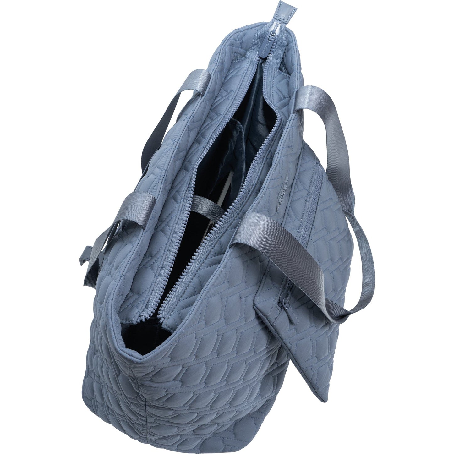 Ellen Tracy 20 Inch Basket Weave Quilted Nylon Large Travel Workbook Tote Bag