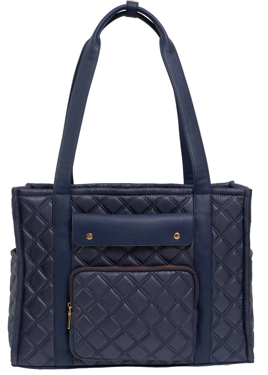 Joan & David The Daphne Diamond Quilted Square Tote