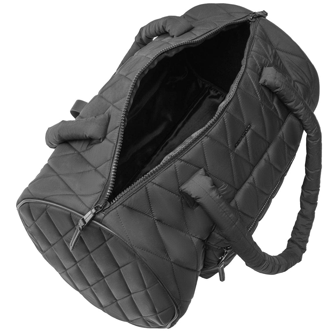 Max Studio 20 Inch Large Nylon Diamond Quilted Roll Duffle Bag