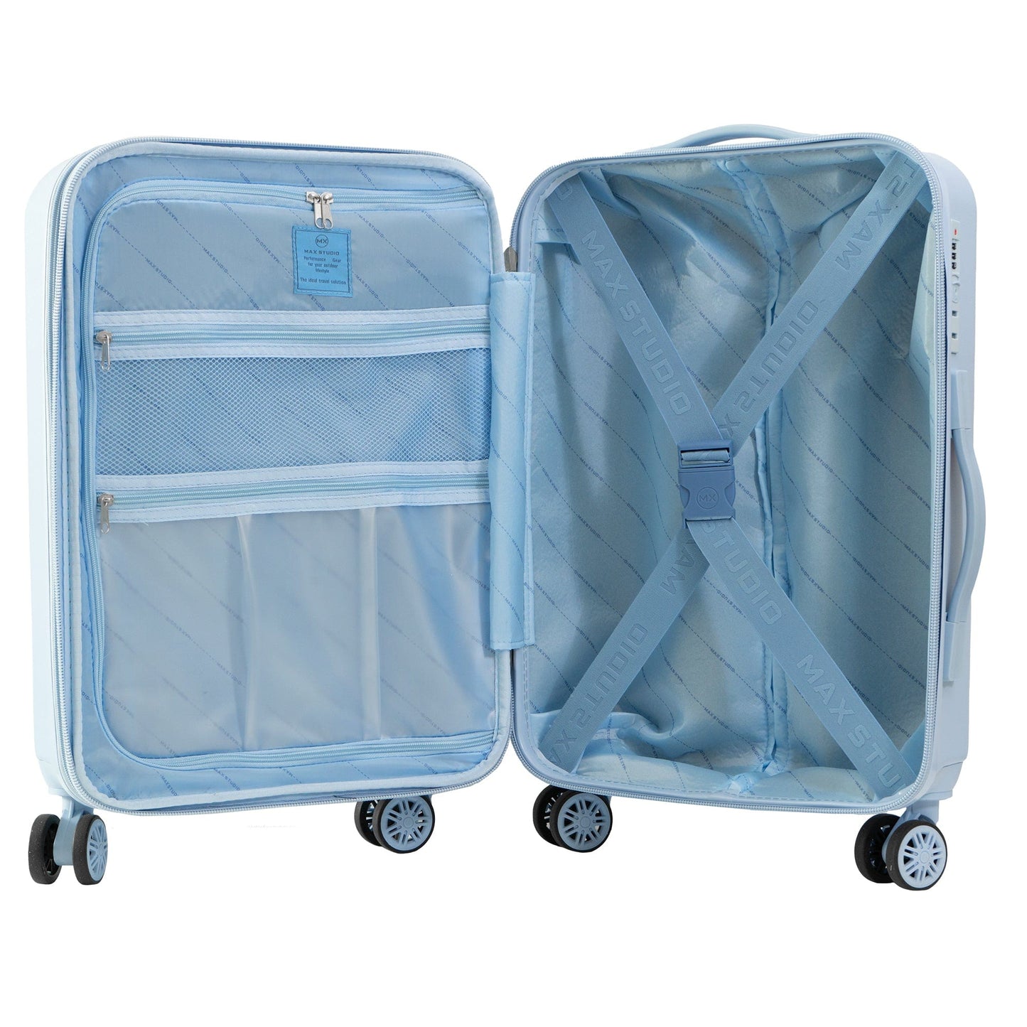 Max Studio The Square Embossed ABS 2-Piece Hard-Sided Luggage Set