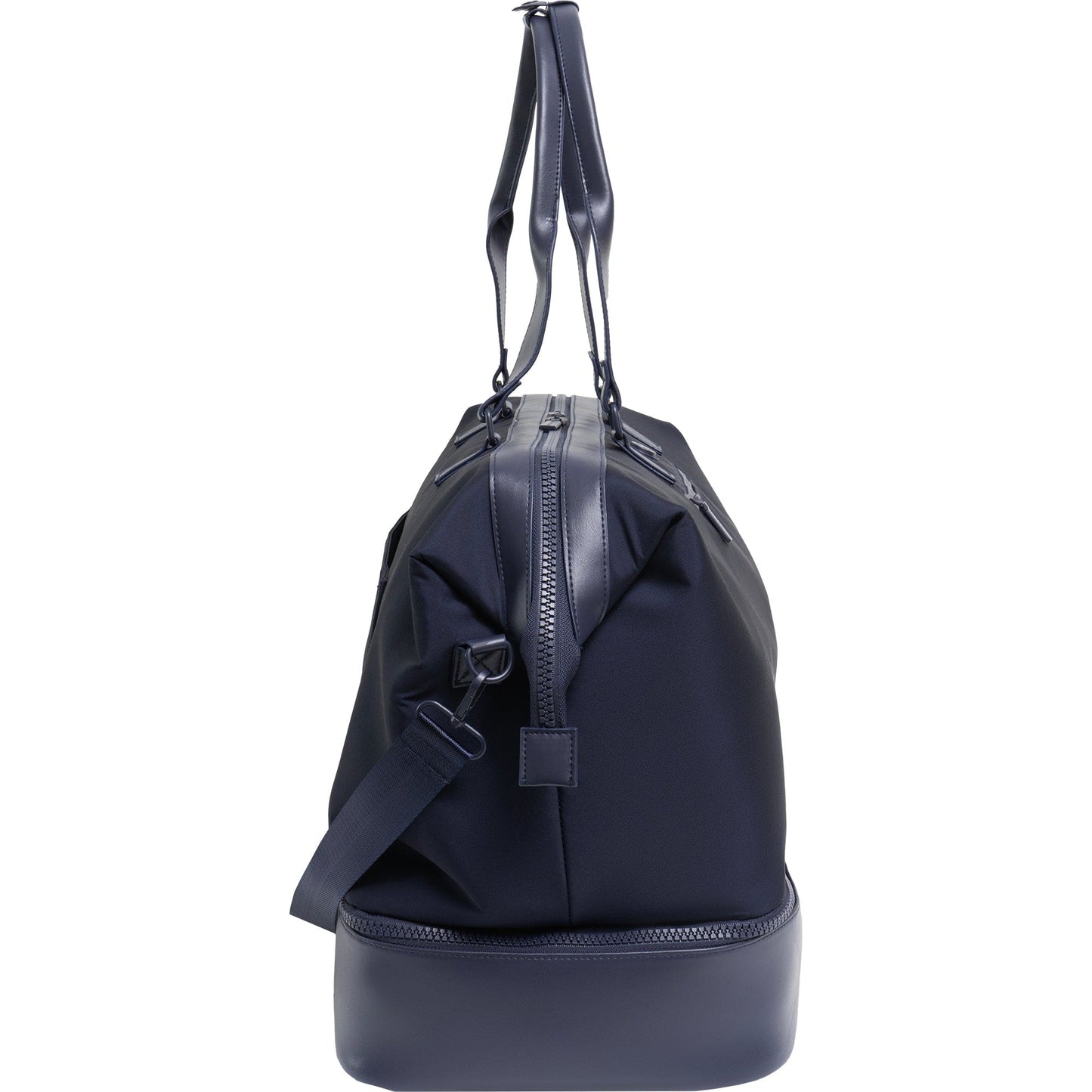 Max Studio Sport Nylon & Faux Leather Drop Bottom Duffel Bag