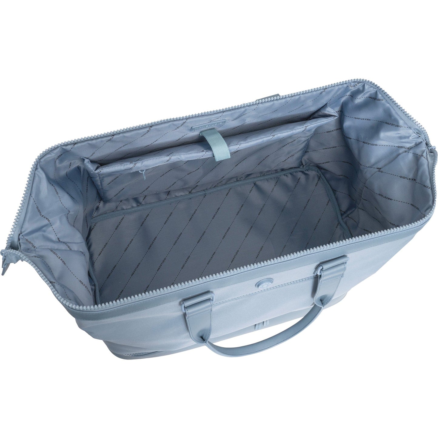 Max Studio Sport Nylon & Faux Leather Drop Bottom Duffel Bag