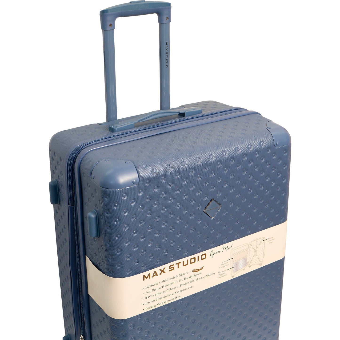 Max Studio Tonal Tufted ABS 2-Piece Hard-Sided Luggage Set