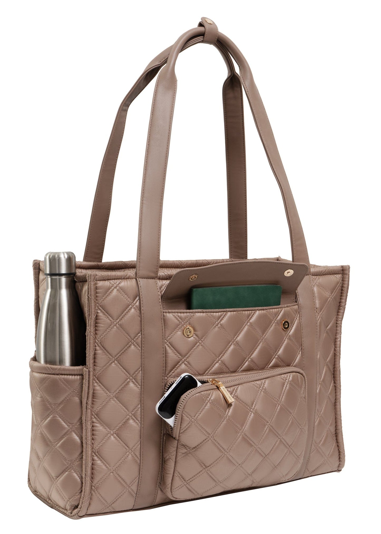Joan & David The Daphne Diamond Quilted Square Tote