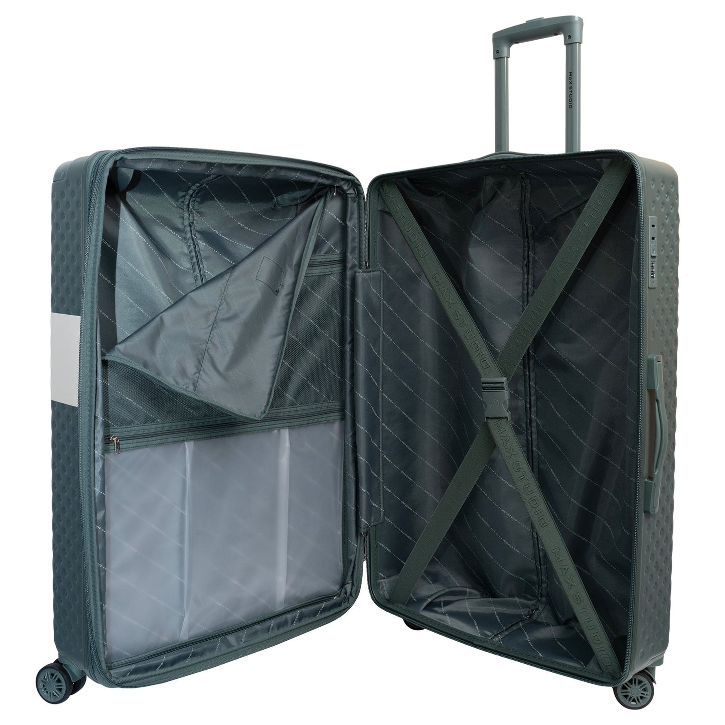 Max Studio Tonal Tufted ABS 2-Piece Hard-Sided Luggage Set
