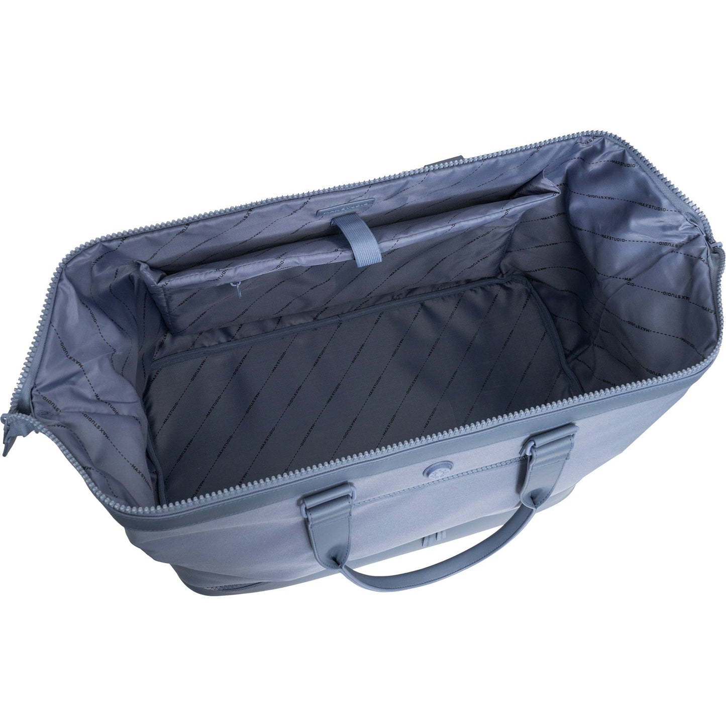 Max Studio Sport Nylon & Faux Leather Drop Bottom Duffel Bag