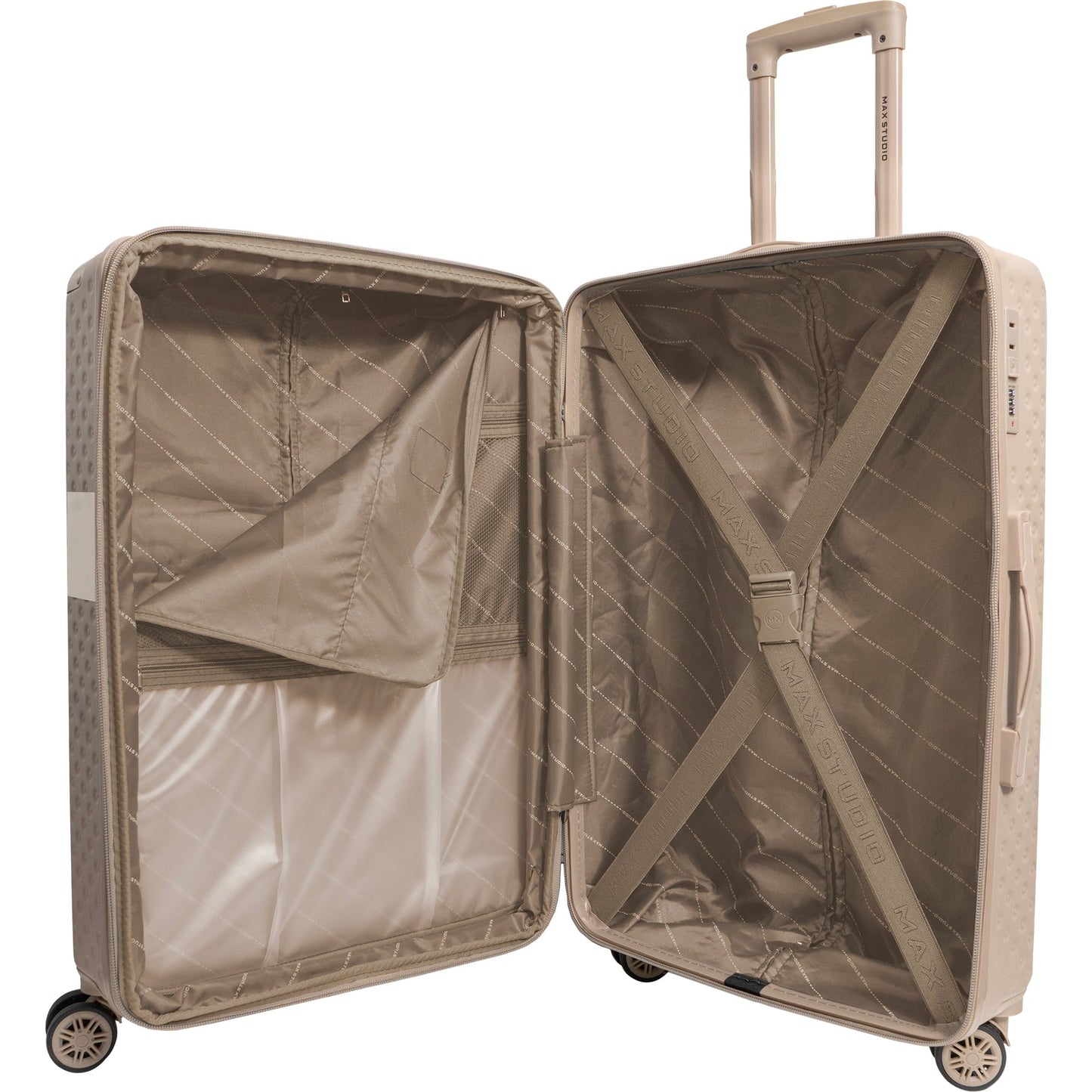 Max Studio Tonal Tufted ABS 2-Piece Hard-Sided Luggage Set