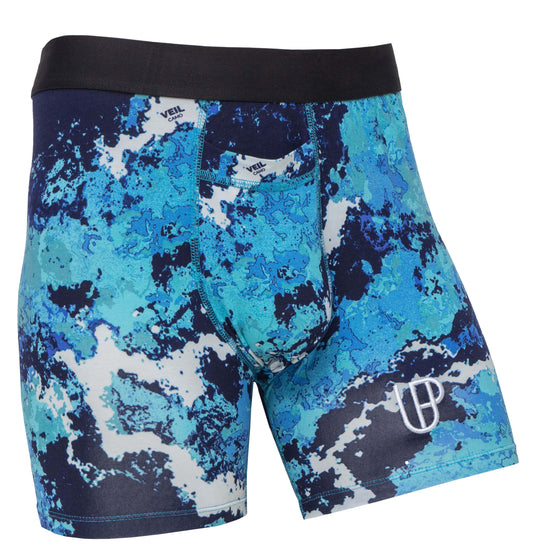 Veil Camo x UP Boxers Aqueous Blue Camo Print Modal Boxer Brief