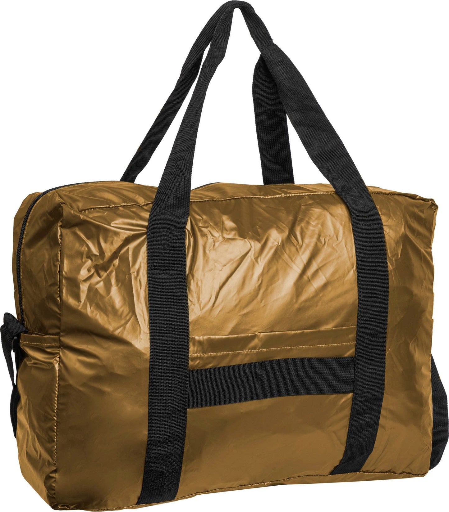 Boarding Pass Recycled Metallic Foldable & Packable Pouch Duffel Travel Bag