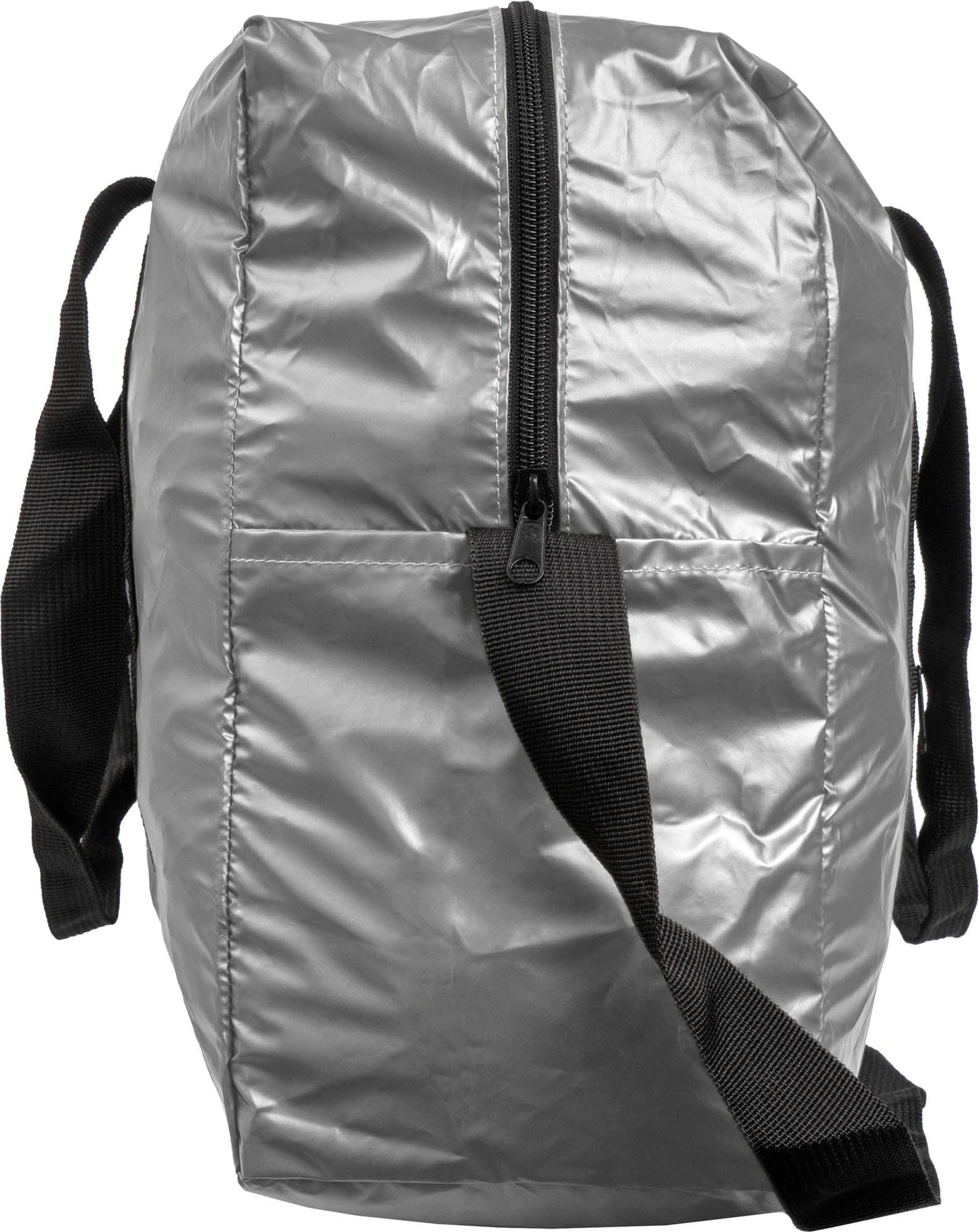 Boarding Pass Recycled Metallic Foldable & Packable Pouch Duffel Travel Bag